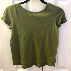 Plain army green T shirt